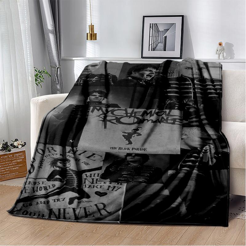 3D My Chemical Romance Band Gerard Way Soft Plush Blanket,Flannel Blanket Throw Blanket for Living Room Bedroom Bed Sofa Cover