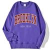 Brooklyn New York Printed Hoodies Women Colorful Clothes Basic Trend Sweatshirt Tops Be Durable Harajuku Hoodie Womens