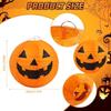6 Stück Halloween Party Kürbis Papierlaterne für Haus Garten Innen Außen Dekoration Hängende Ornamente Horror Requisiten Ohne LED
