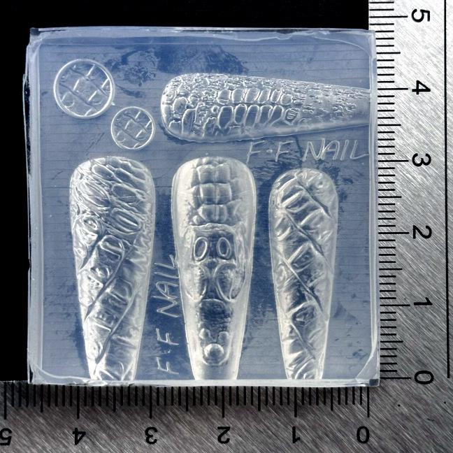 DIY Nail Art 3D Molds: Snake Skin, Swan Lake, Octopus & Monster Brain Series