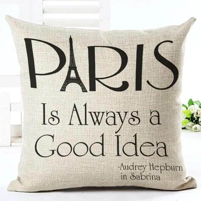 Brief Liebe Zuhause Kissenbezüge Baumwolle Leinen Schwarz Weiß Kissenbezug Sofa Bett Nordisch dekorativer Kissenbezug almofadas 45x45cm