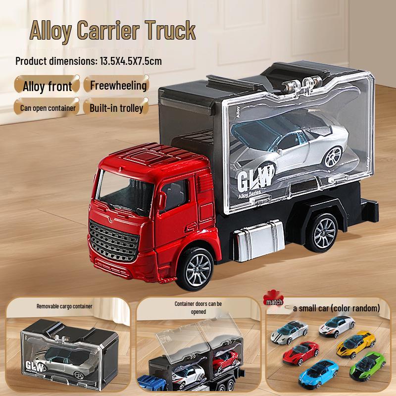 

Детская игрушка-тягач из сплава с контейнером для хранения