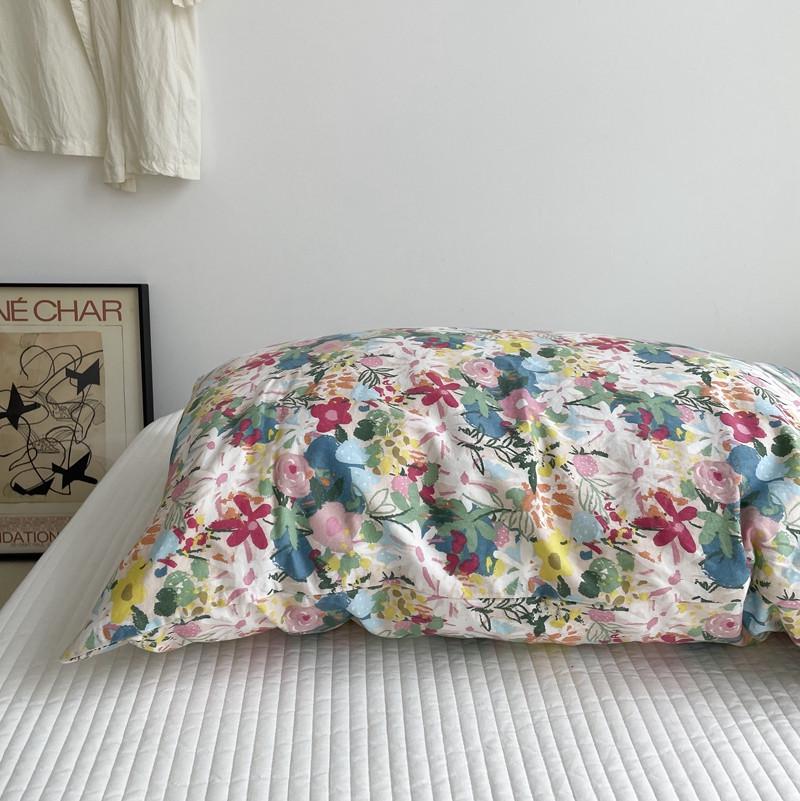 Korean Style 60s Cotton Floral Pillowcase 48x74cm - Single Piece