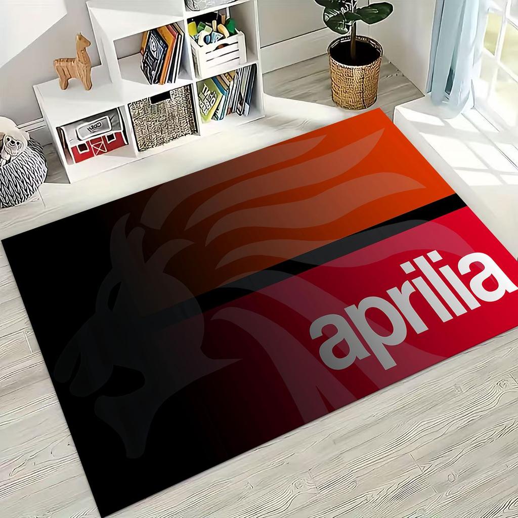 Motorcycle Aprilia Sign Racing Car Carpet Rug for Bedroom Living Room Sofa Home Doormat Decor,Large Kids Play Non-slip Floor Mat