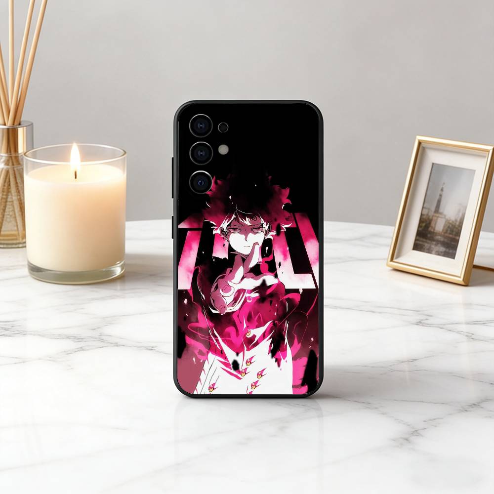 Mob P-Psycho 100 Shigeo K-Kageyama Phone Case For Samsung S25,S24,S21,S22,S23,S30,Ultra,S20,Plus,Fe,Soft Silicone Black Cover