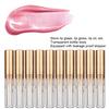 10pcs Empty Lip Gloss Tube DIY Lipstick Bottle Container Makeup Tool (2.5ml Pc Matte Gold Cap)