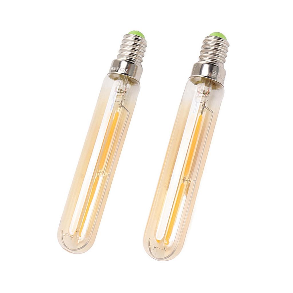 2Pcs LED Tube Bulb 4W E14 2300K Tubular Light Lamp Bulbs T20x120  for Lighting
