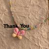 Butterfly Beaded Necklaces Butterfly Choker Pendant Necklace Beaded Choker Resin Material Perfect Gift for Girl Children
