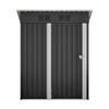 Capanno da Giardino Tetto Piano 152x84x182 cm, Capanno Attrezzi con Porta in Metallo Chiusurabile, Senza Finestra, 1,27 m² di Spazio di Stoccaggio, Design Resistente alle Intemperie per Attrezzi da Giardino, Nero
