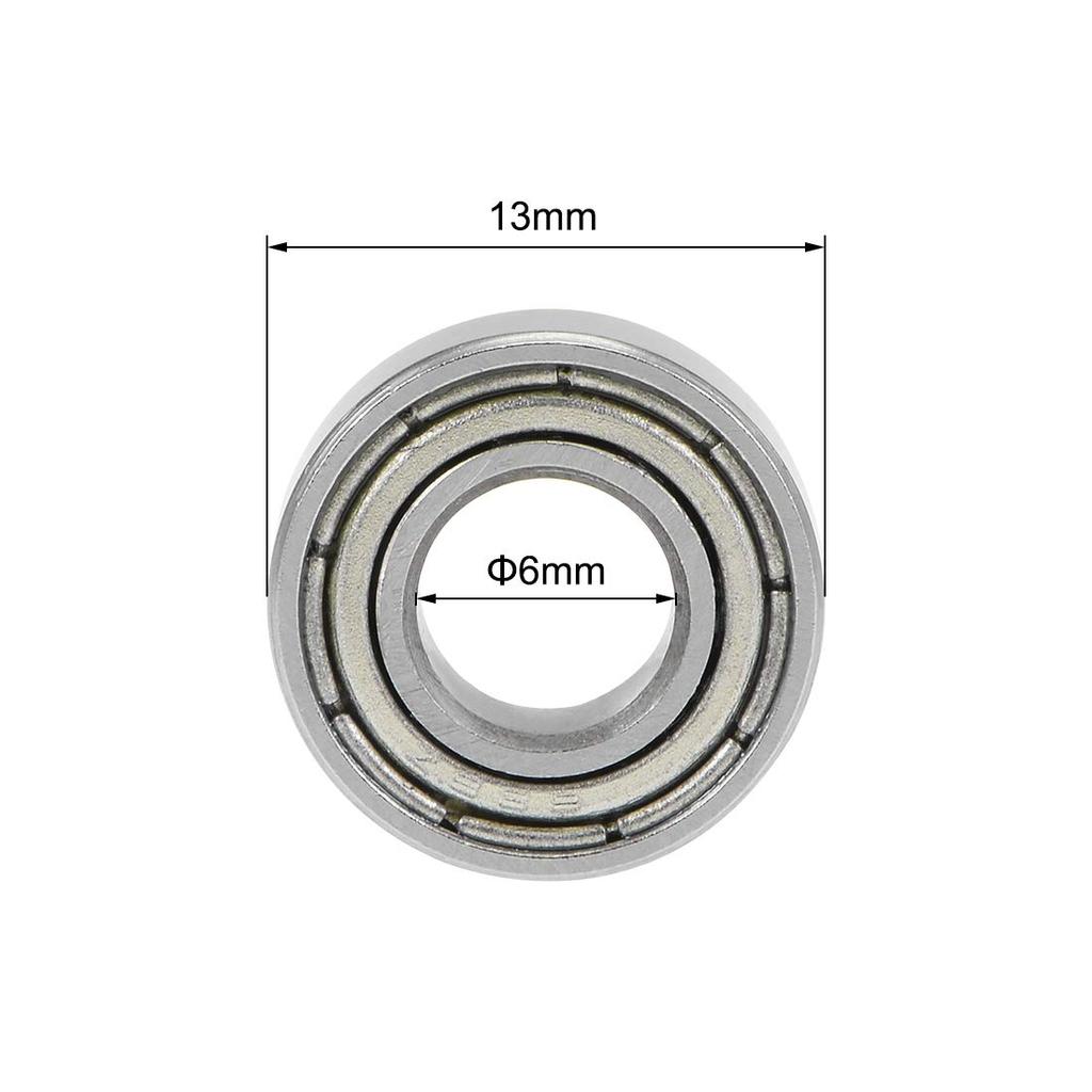 uxcell 686ZZ Deep Groove Ball Bearings Z2 6mm x 13mm x 5mm Double Shielded Carbon Steel 5pcs