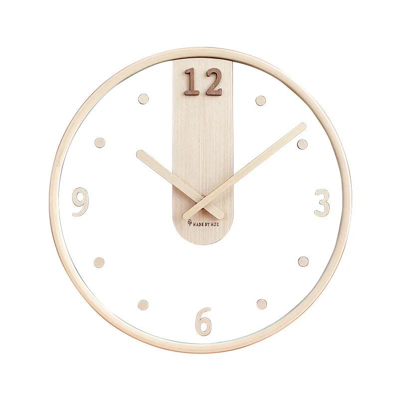 

Минималистичные настенные часы в скандинавском стиле для гостиной, декоративные, креативные, прозрачные, простые, японские, модные, супер тихие часы