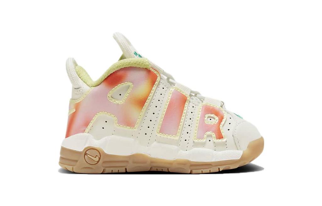 Nike Air More Uptempo Cushioning, Wear Resistant Low Top Toddler Shoes White Umber Infant And Toddler FB7707-100