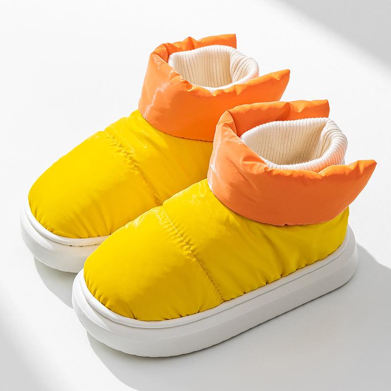 Medium High Top, Cotton Shoes, Waterproof Shoes, Warm Shoes, Contrasting Colors, Men's and Women's, Couple's Shoes, External Shoes, Non Slip Shoes