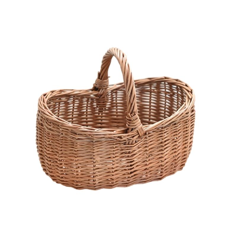 

Breathable and Sturdy Wicker Fruit Storage Basket Suitable for Family Gatherings and Travel Adventures Organization