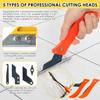 Grout Removal Tool Kit Efficient Tile Grout Cleaner with Hook Knife Serrated Knife and Blades for Floor Tile Cleaning Tile Grout