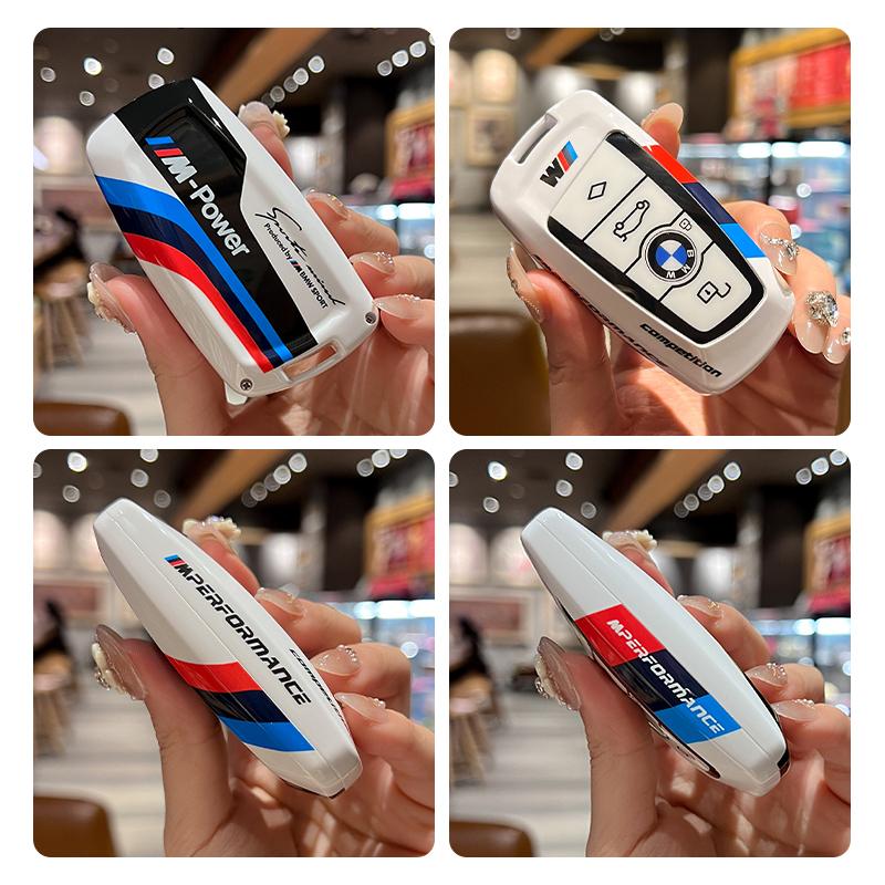 Funda para llave de coche con pegatinas de carreras ABS Hot 2025 para BMW 520 F10 F30 F18 118i 320i F18 F22 F01 F06 F02 M3 M5 Llavero con mando a distancia