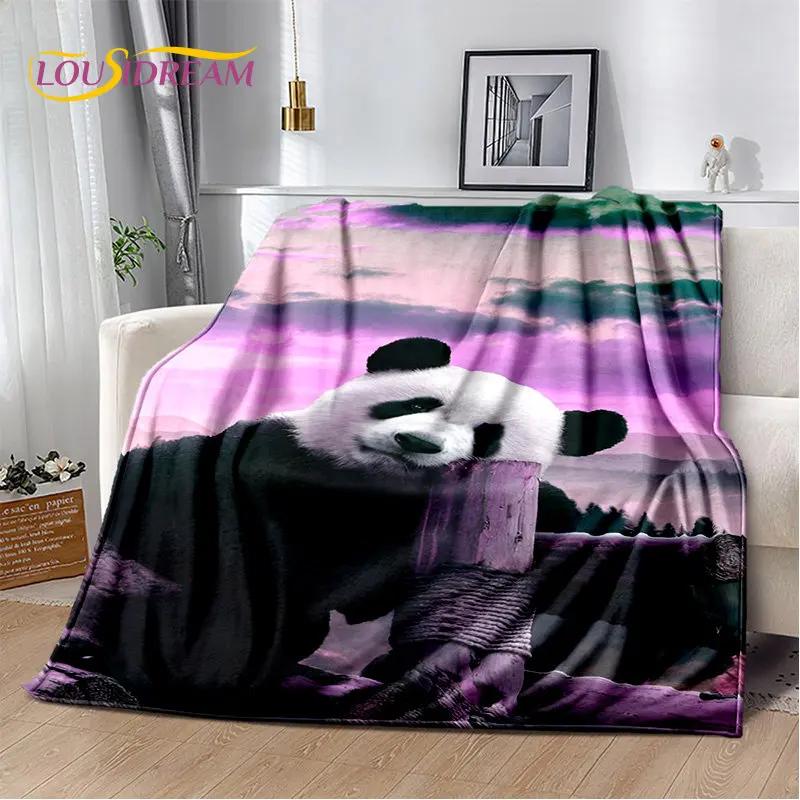 3D Cartoon Cute Panda Blanket,Flannel Blanket Throw Blanket,Kid Warm Blanket for Home Living Room Bedroom Beds Sofa Picnic Cover