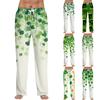 Men's Printed Drawstring Long Pants Casual Pajamas