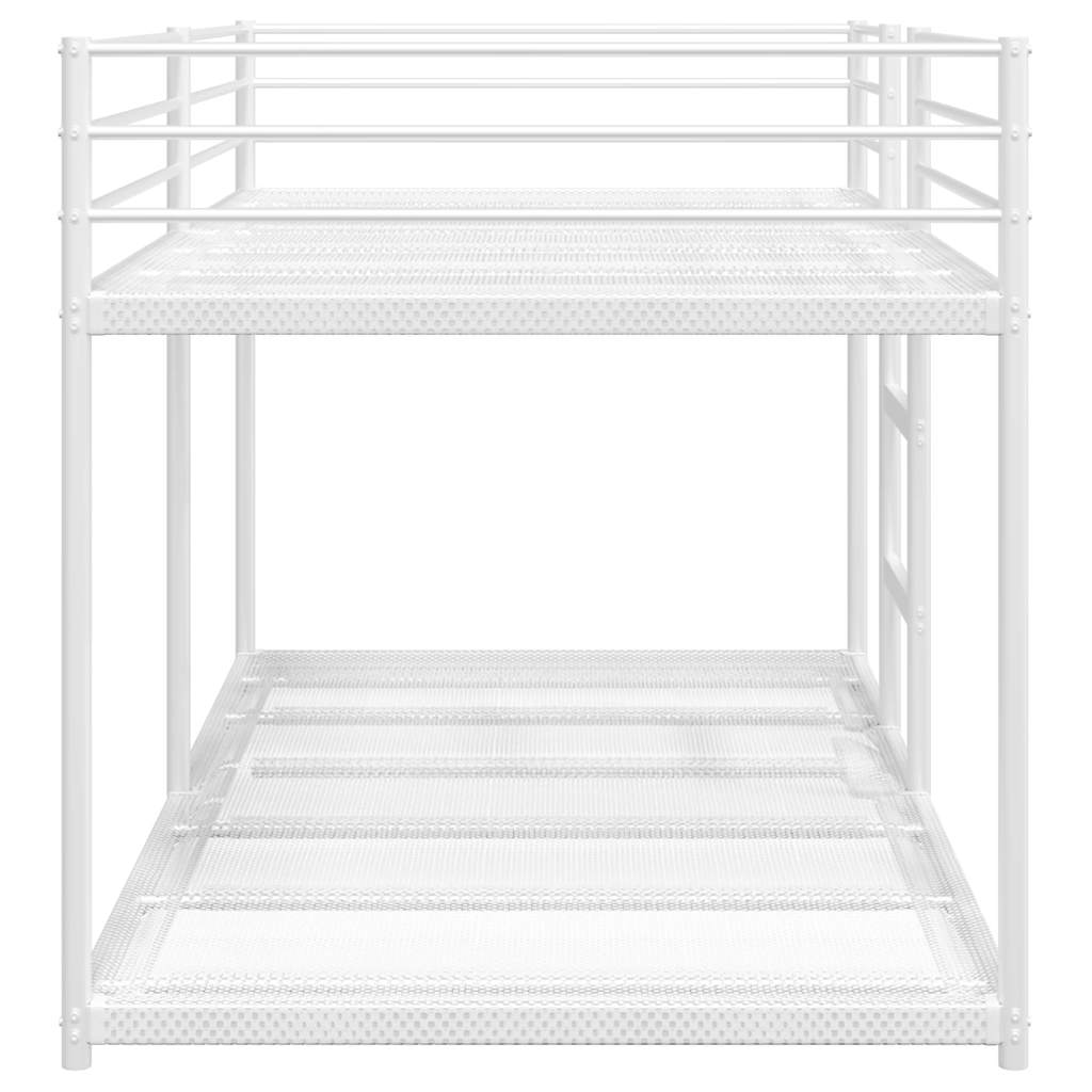 Bunk Bed without Mattress White 75 x 190 cm Steel
