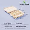 Disposable 5-Compartment Corn Starch Bento Box