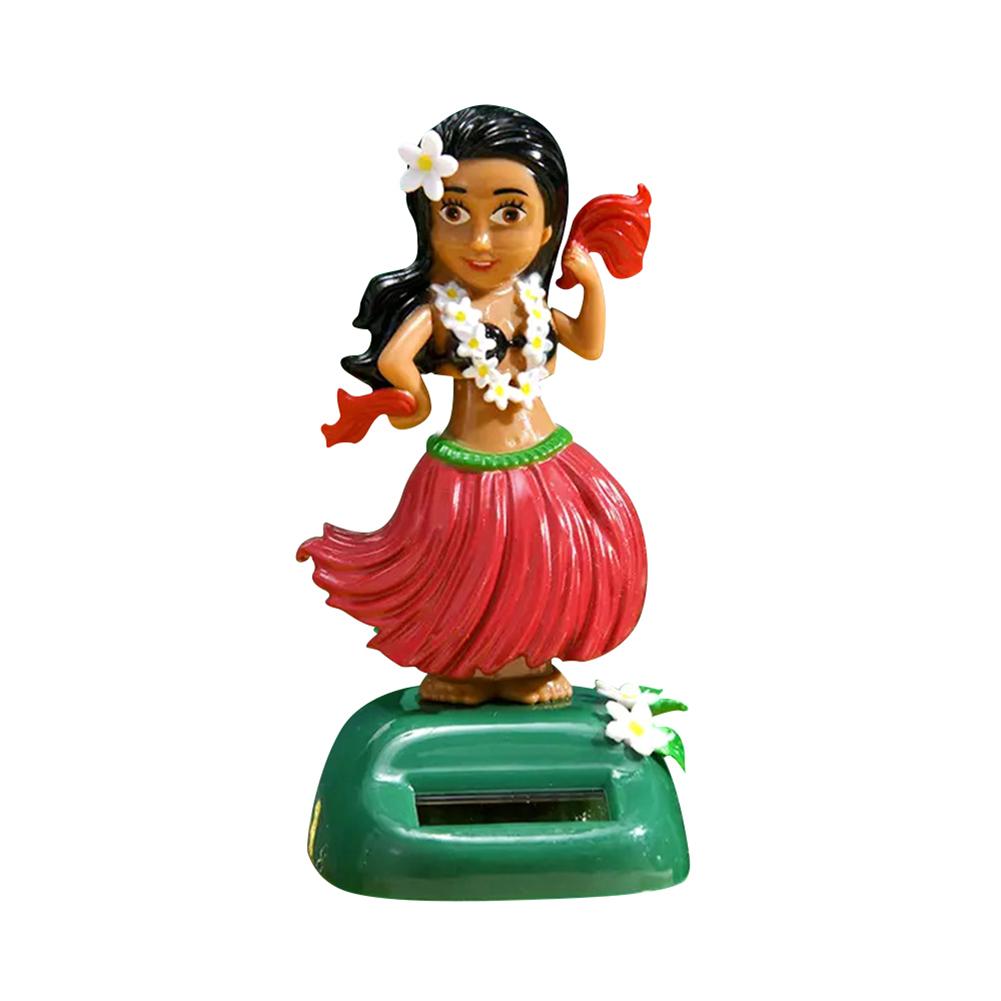 Solar Dashboard Hawaii Dancing Girl Car Dashboard Decorations Dancing Figure Toy Hawaiian HulaShaking Head Dancer Ornaments