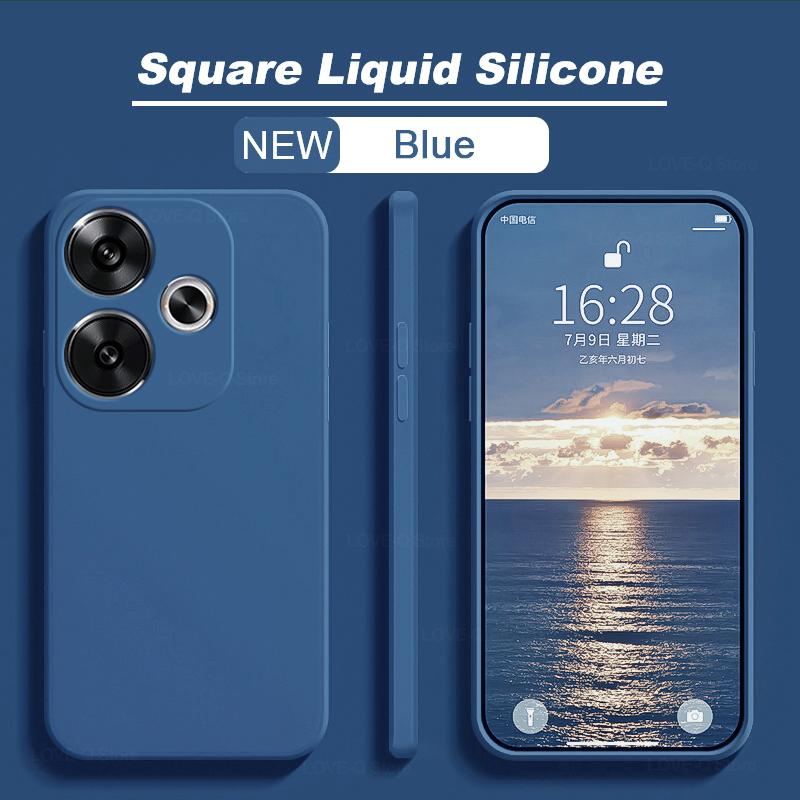 Soft TPU Cover For Poco F6 Pro Case Upgraded Liquid Silicone Phone Case