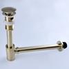 Brushed Gold Bathroom Sink Siphon Pump Drainer Waste Drain Click Pop Up Drain