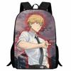 Printed Two-Dimensional Chainsaw Man Schoolbag, Primary School Student Cartoon Chaaw Man Backpack