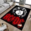 1pc ACDC Home Office, Durable Polyester Floor Mat with Easy, Office Decor, Urban Style, Nonslip Backing