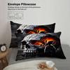 King Queen Bedding Set With Comforter Bed Sets Full Size Cool Skull Spider Printed 3PCS Goth Bedding for Teen Boys Room Decor