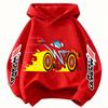 Racing Cars Lightning McQueen Children Hooded Sweatshirt Boy Girl Autumn Winter Daily Outdoor Casual Warm Soft Sportswear