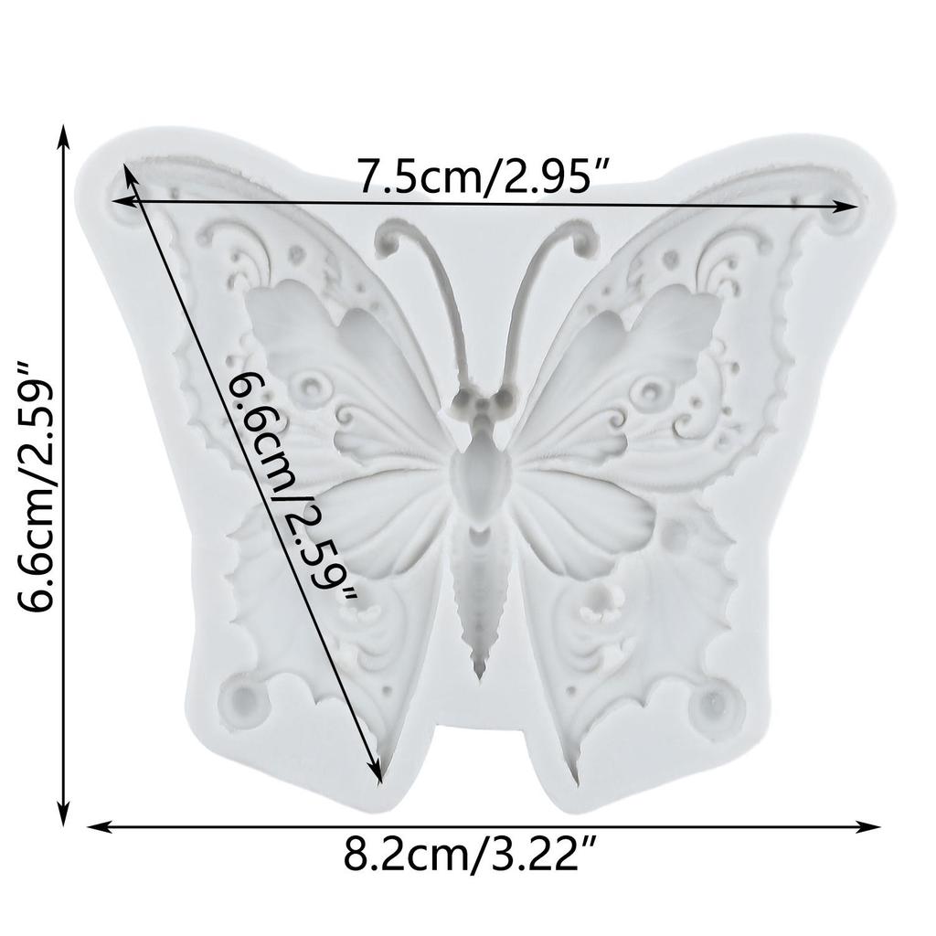 Butterfly Silicone Mold Butterfly Flower Fondant Molds Cake Decorating Tools Cupcake Topper Candy Sugar Craft Gum Paste Polymer Clay