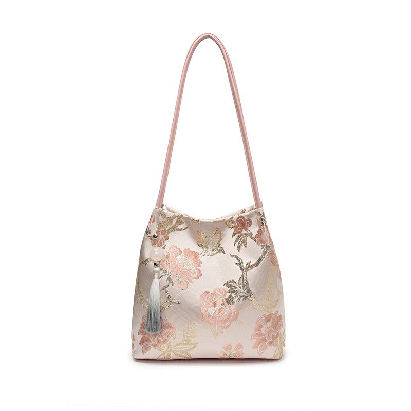 New Chinese Embroidery Single Shoulder Bag Women's Fashion Underarm Hanfu Tote