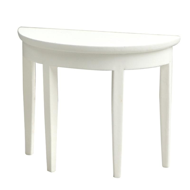 1:12 Scale Miniature for Doll House Furniture for DIY for Doll House Mini Toy Wood Table for Simulated Accessory White/R 1 белый