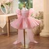 Girls' Sequin Puff Sleeve Flower Girl & Piano Performance Dress