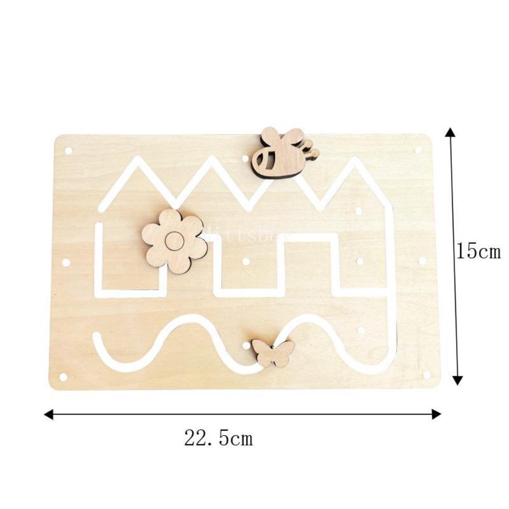 Montessori Busy Board DIY Holz Zubehör Frühe Ballberechnung Planierraupe Burg Hubschrauber Lernspielzeug Für Kinder Geschenke