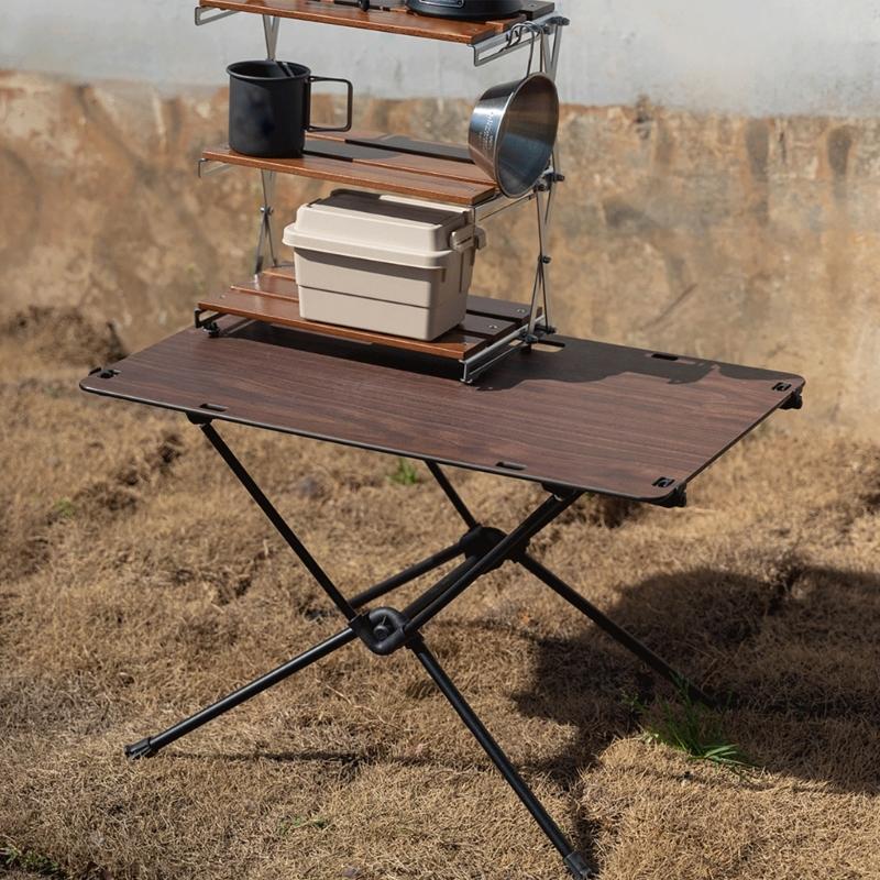 Desktop Storage Rack Camping Storage Rack Storage Display Rack Folding Metal Aluminum Alloy Storage Rack Folding Shelf