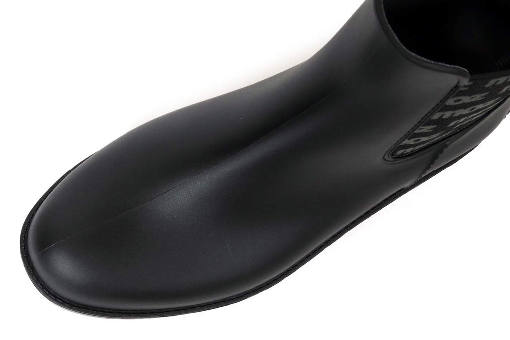 Mozu Rain Side Size LL Women's Boots, Gore, One-Piece Molded, Black,