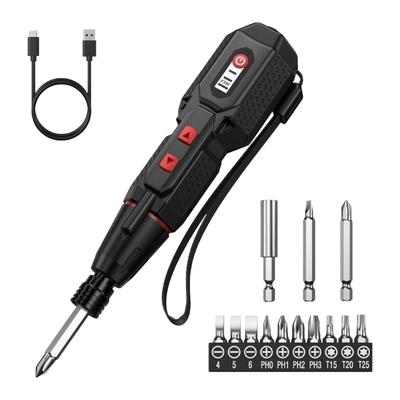 Ergonomic Cordless Electric Screwdriver Kit 4.2V Lithium Batteries Powered Includes Various Bits For Home DIYer Projects