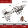 Thickened Hydraulic Damping Airplane Wardrobe Hinge with Fixed Cabinet Copper Rod for Furniture Doors