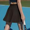 Women's Casual High Waist Solid Color Short Half Skirt Sports Skirt Pleated Skirt