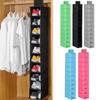 10 Tier Closet Hanging Shelf Foldable Clothes Sorting Organizer Clothes Storage Shelf for Clothes Organization and Storage