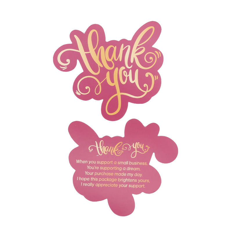 50-Pack Unique Minimalist Thank You Cards with Envelopes Creative Small Irregularly Shaped Cards for Clients Customers Employees