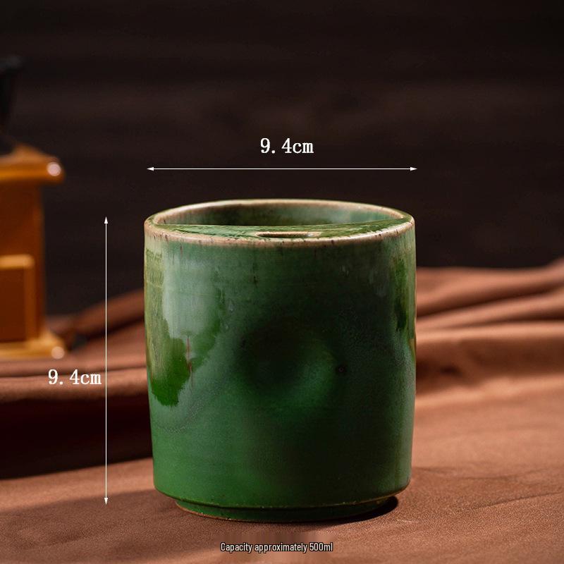 Retro Kiln-fired Ceramic Mug: Large Capacity, Creative Design