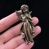 Cute Brass Angel Cupid Statue Lucky Vintage Angel Cupid Miniature Figurines Handmade Copper Guardian Angel Figurines