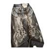 Y2K High Street Dark Fashion Gothic Unisex Džíny Americký Harajuku Baggy Rovné Kalhoty Hip Hop Rockový Trend Široké Kalhoty