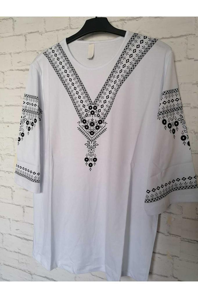 Damenbluse in großer Größe, perfekt für den Sommer, gekämmte Baumwolle, bequeme Bluse