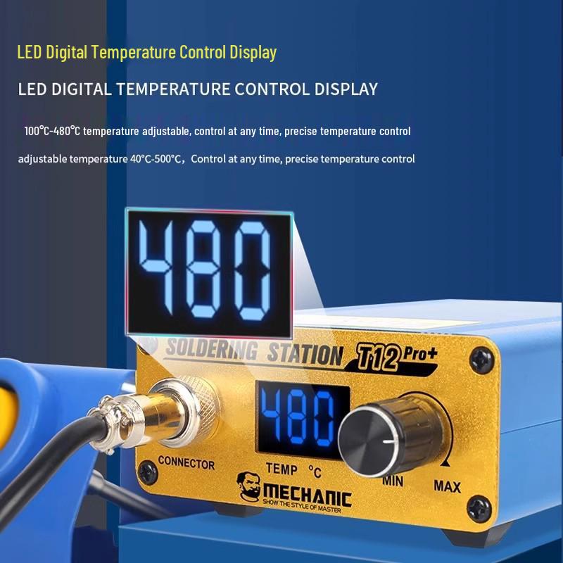 Repairman T12Pro+ Smart Soldering Station with Fast Heating & Adjustable Temperature Control for Phone Repair