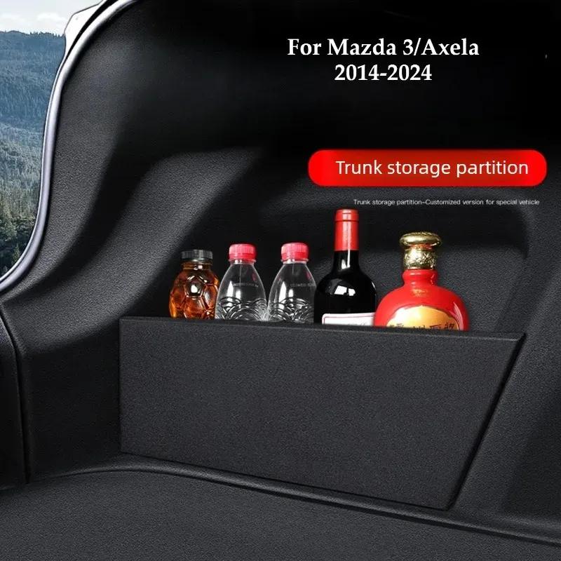 Rear Cargo Organizer Divider Car Interior Accessories For Mazda 3 Axela 2014-2024 Next Generation Trunk Storage Partition Board