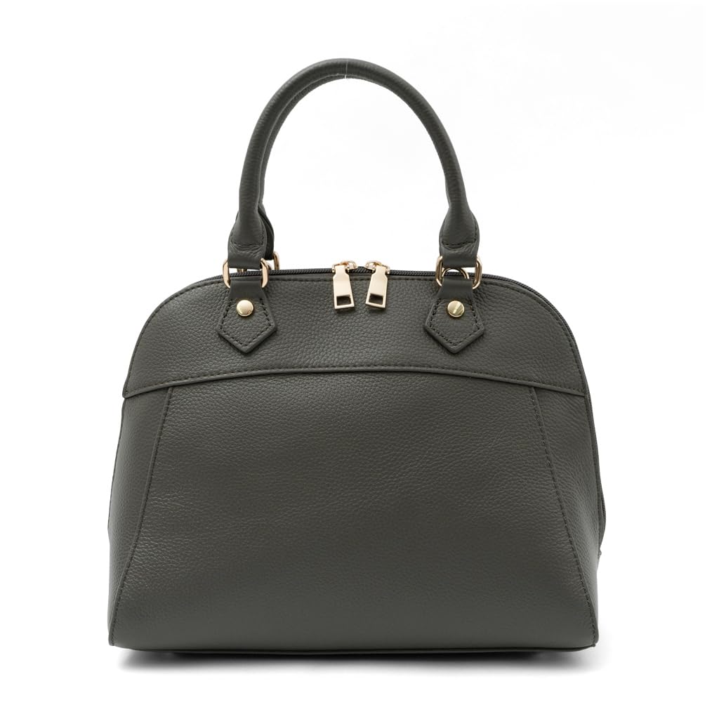 

Vita Felice round zipper genuine leather handbag for women [VITAFELICE] 2-way sib-20080n (dark gray)